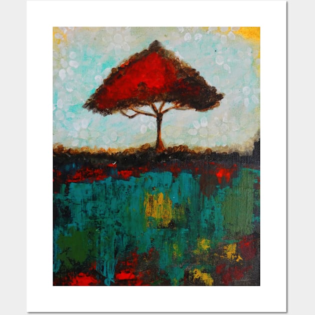 Abstract Red tree Wall Art by IGDecorArt